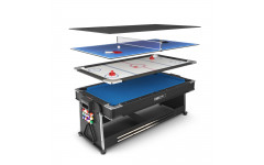 Игровой стол UNIX Line Трансформер 4 в 1 (204х112 cм) Black
